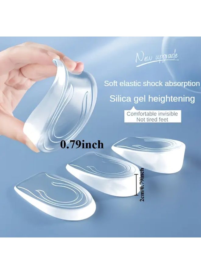 Transparent Shoe Insoles Non Slip Shock Absorbing Height Increase 2cm - Image 5