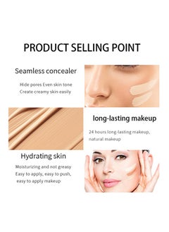 Julystar Soft Matte Finish Liquid foundation, foundation cream, foundation concealer, lasting makeup-free liquid foundation(Pearly white)  - Image 4