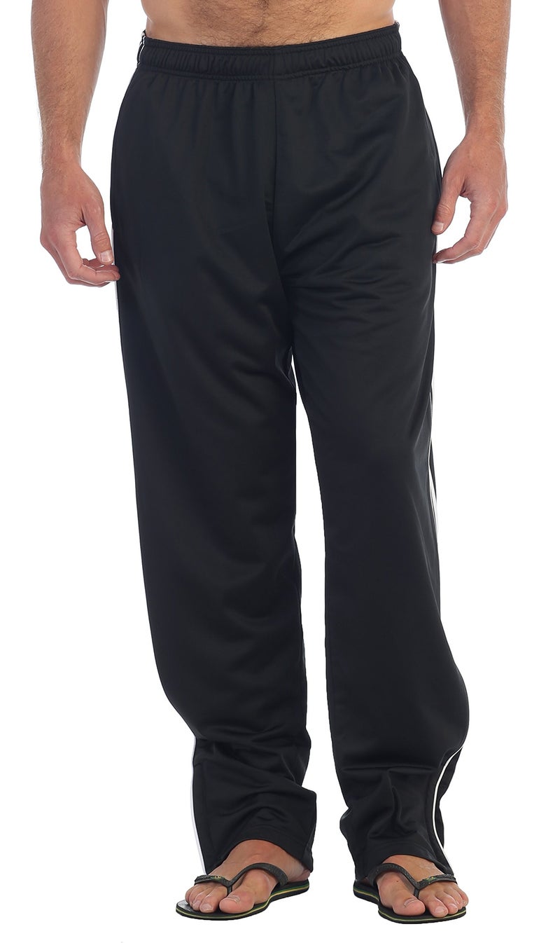 Gioberti Mens Athletic Track Pants, Black White, Medium - Image 4