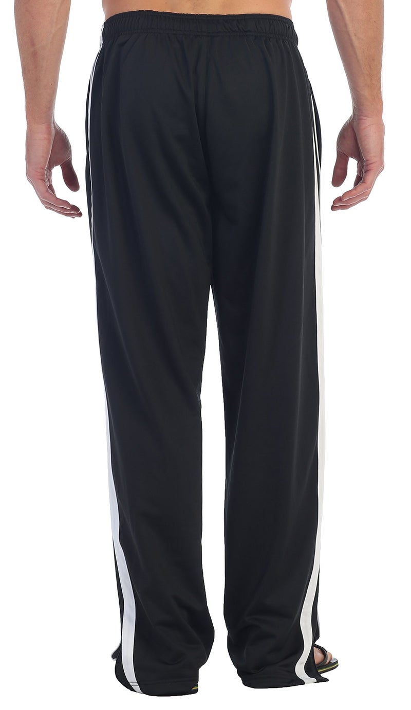 Gioberti Mens Athletic Track Pants, Black White, Medium - Image 5