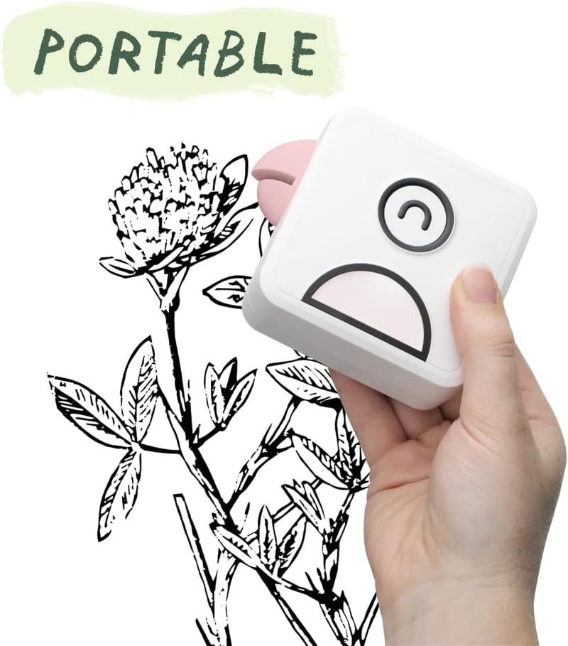 Poooliprint L1 Inkless Pocket Printer - Mini Phone Bluetooth Portable Poooli Thermal Printer for iOS + Android Print Sticky Photos, Labels, Notes, Lists for Journal, Pink - Image 2