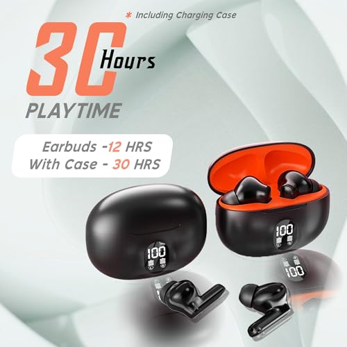 Kratos Cube Ear Buds Wireless with 30H Playtime, Noise Isolation & Clear Calls, Bluetooth Earbuds with Voice Assistant, Ear Buds with Bluetooth V 5.3 & with Type C Fast Charging, IPX4 TWS Earphones - Image 2
