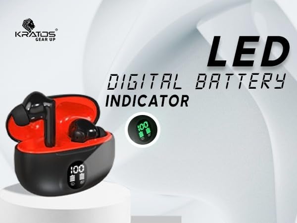 Kratos Cube Ear Buds Wireless with 30H Playtime, Noise Isolation & Clear Calls, Bluetooth Earbuds with Voice Assistant, Ear Buds with Bluetooth V 5.3 & with Type C Fast Charging, IPX4 TWS Earphones - Image 4