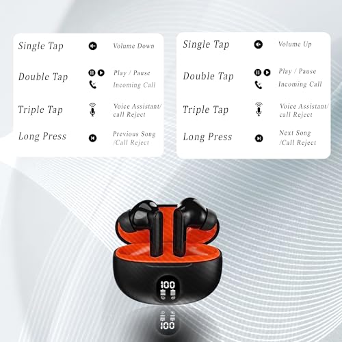 Kratos Cube Ear Buds Wireless with 30H Playtime, Noise Isolation & Clear Calls, Bluetooth Earbuds with Voice Assistant, Ear Buds with Bluetooth V 5.3 & with Type C Fast Charging, IPX4 TWS Earphones - Image 3