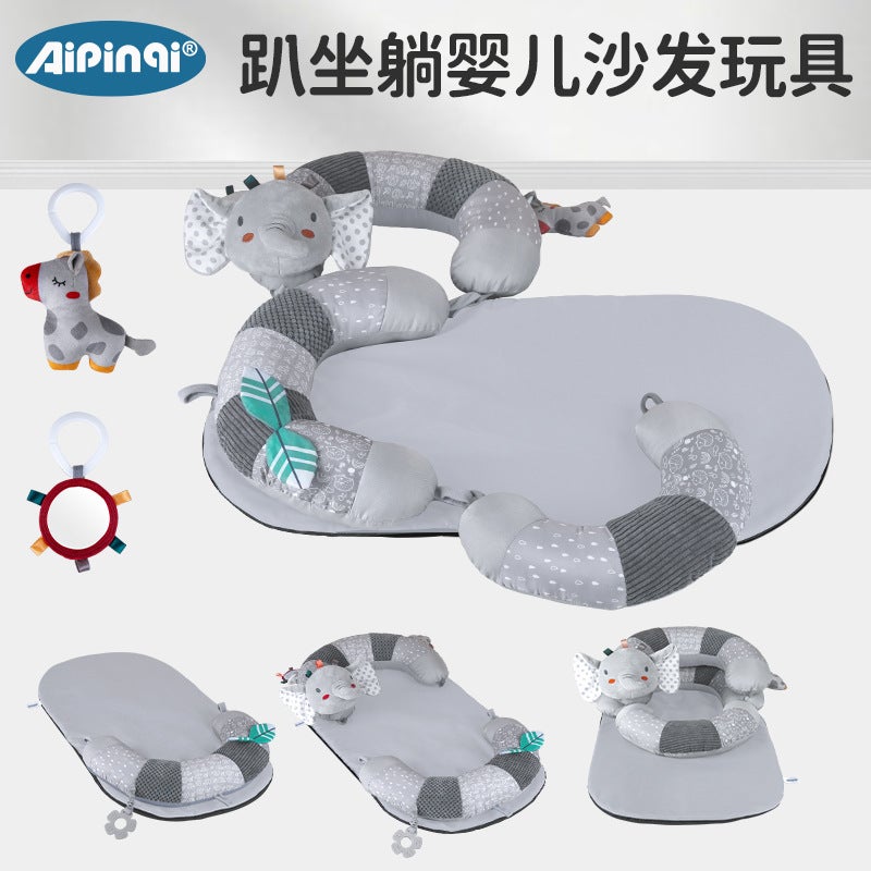 AIPINQI Newborn Crawling Mat & Baby Head-Lifting Pillow - Educational Play Sofa for Early  Learning - Image 1
