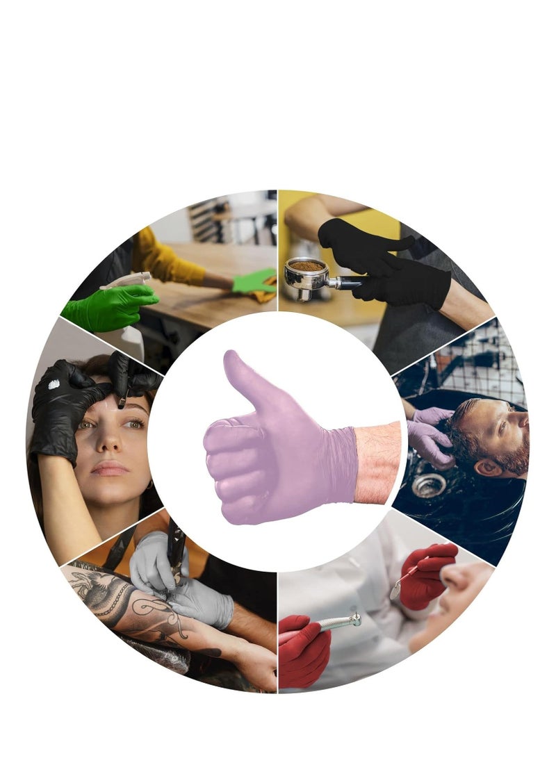 L3VEL3 Level 3 Nitrile Gloves - Professional Heavy Duty Disposable Gloves - Latex Free - Fits Snug - Box of 100 - Large  - Image 5