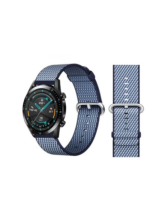 PROMASS Replacement Band For Huawei Watch GT/GT 2 46mm Blue Check