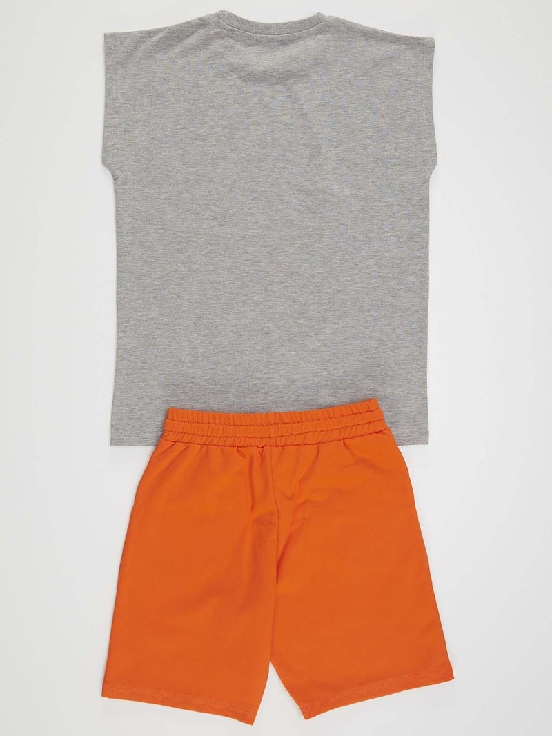Mshb&G T-Rex Flame Boy T-Shirt Shorts Set  - Image 4