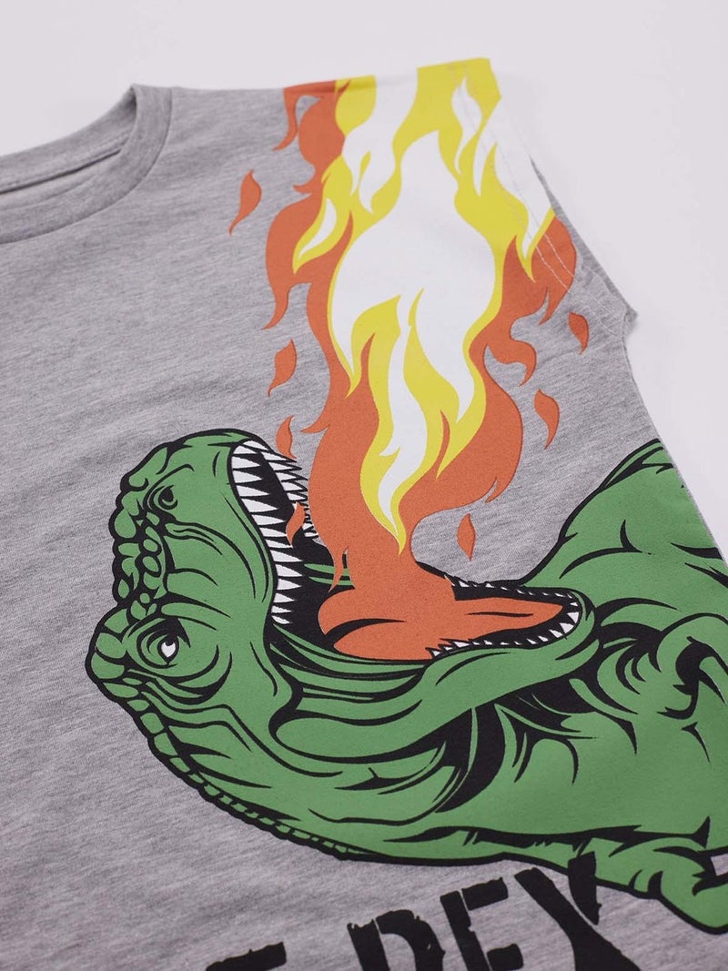 Mshb&G T-Rex Flame Boy T-Shirt Shorts Set  - Image 5