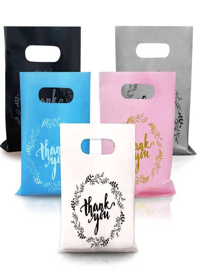 TOSPARTY 100PCS Thank You Merchandise Bags 5 Kinds of Color Party Gift Bags Candy Cookie Bag for Birthday Party Baby Shower Wedding Christmas Retirements - Image 1