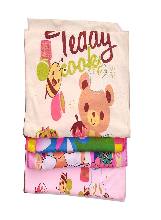 Sanvi Baby's/Kids Super-Soft Muslin Square Ultra Soft Multicolor Cotton Bath Towel/Face Towel (50CMS x 100CMS) (Cartoon Print, 12) - Image 2