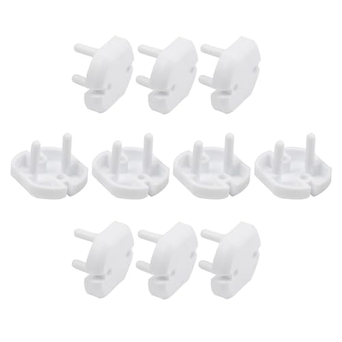 Fielect 20Pcs Outlet Plugs Covers EU Outlet Covers Childproof Plug Protectors Electric Socket Cover Electrical Protector 2Hole White 20Pcs