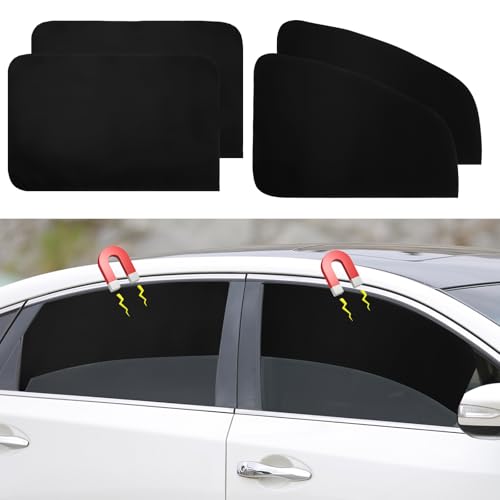 Ovege Car Window Shades Magnetic 4pcs-Blackout Side Window Shade for Baby in Car Privacy Curtain UV Protection - Image 1