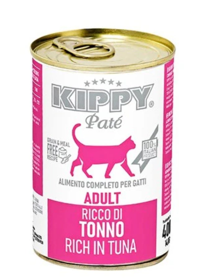 كيبي بيت كيبي باتيه طعام قطط رطب للبالغين بالتونة – منتج إيطالي 100% خالي من الحبوب، 400 جم