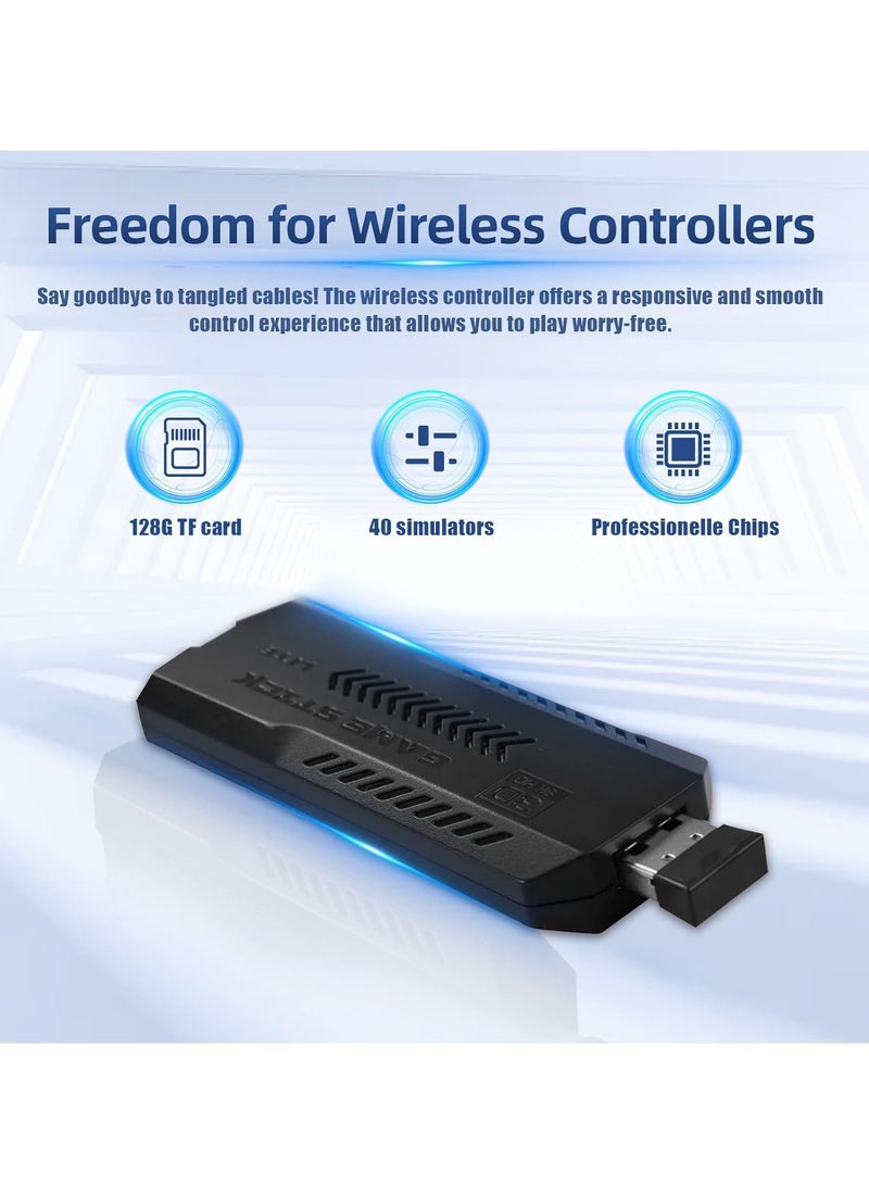 X2 Ultra Game Stick 4k 64/128/256G 35000/40000/58000 Games Retro Console UItra Game Stick HD Video Game Console Double Wireless 2.4G Controller 128G - Image 4