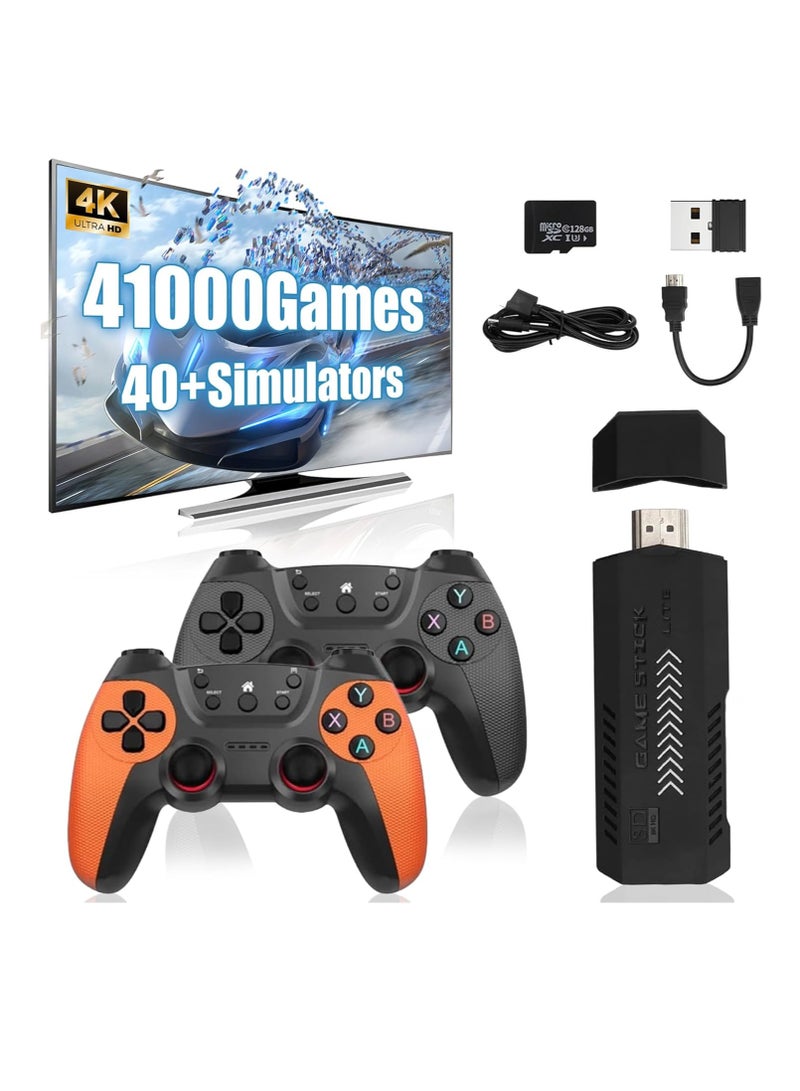 X2 Ultra Game Stick 4k 64/128/256G 35000/40000/58000 Games Retro Console UItra Game Stick HD Video Game Console Double Wireless 2.4G Controller 128G - Image 1