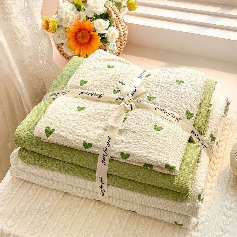 A-level ultra soft double-layer down duvet cover bed sheet set - four piece set bed sheet duvet cover pillow cover - Image 1