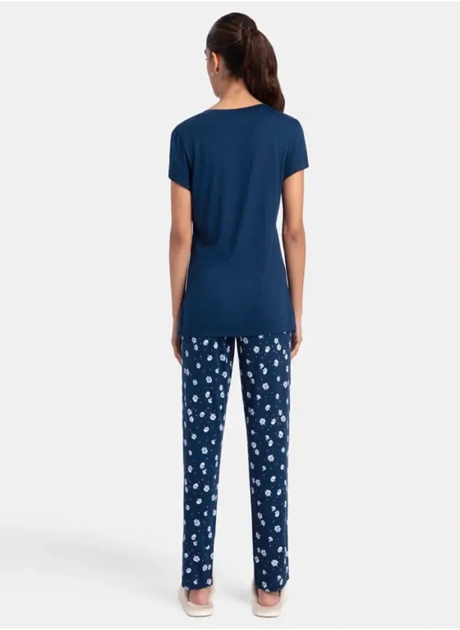 JOCKEY - Jockey RX85 Women's Micro Modal Cotton Short Sleeve T-Shirt & Pyjama Sleep Set - Image 1