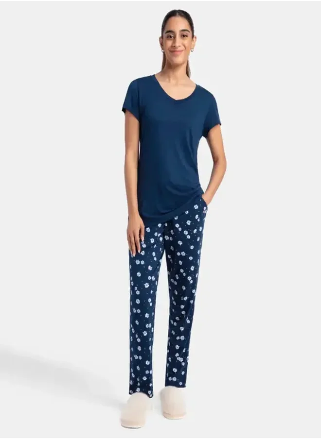 جوكي Jockey RX85 Women's Micro Modal Cotton Short Sleeve T-Shirt & Pyjama Sleep Set