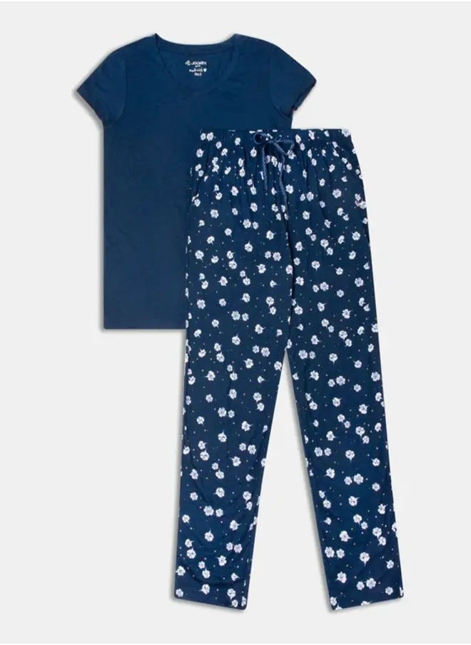 JOCKEY - Jockey RX85 Women's Micro Modal Cotton Short Sleeve T-Shirt & Pyjama Sleep Set - Image 1