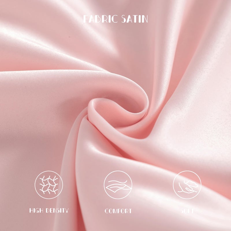 NTBAY Zippered Silk Satin Toddler Pillowcases - 2 Pack Hidden Zipper 13x18 Pillowcases - Luxury and Silky Baby Travel Pillow Covers, Pink - Image 2