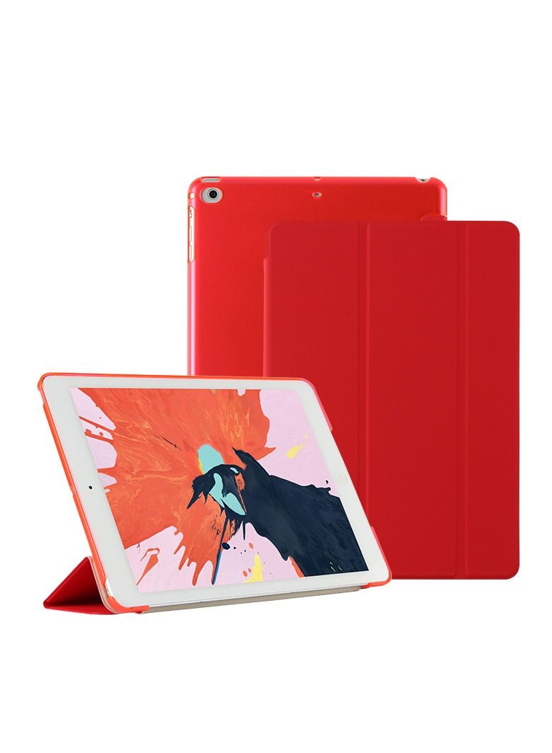 Loquat Red iPad Three Fold Intelligent Sleep Hard Shell