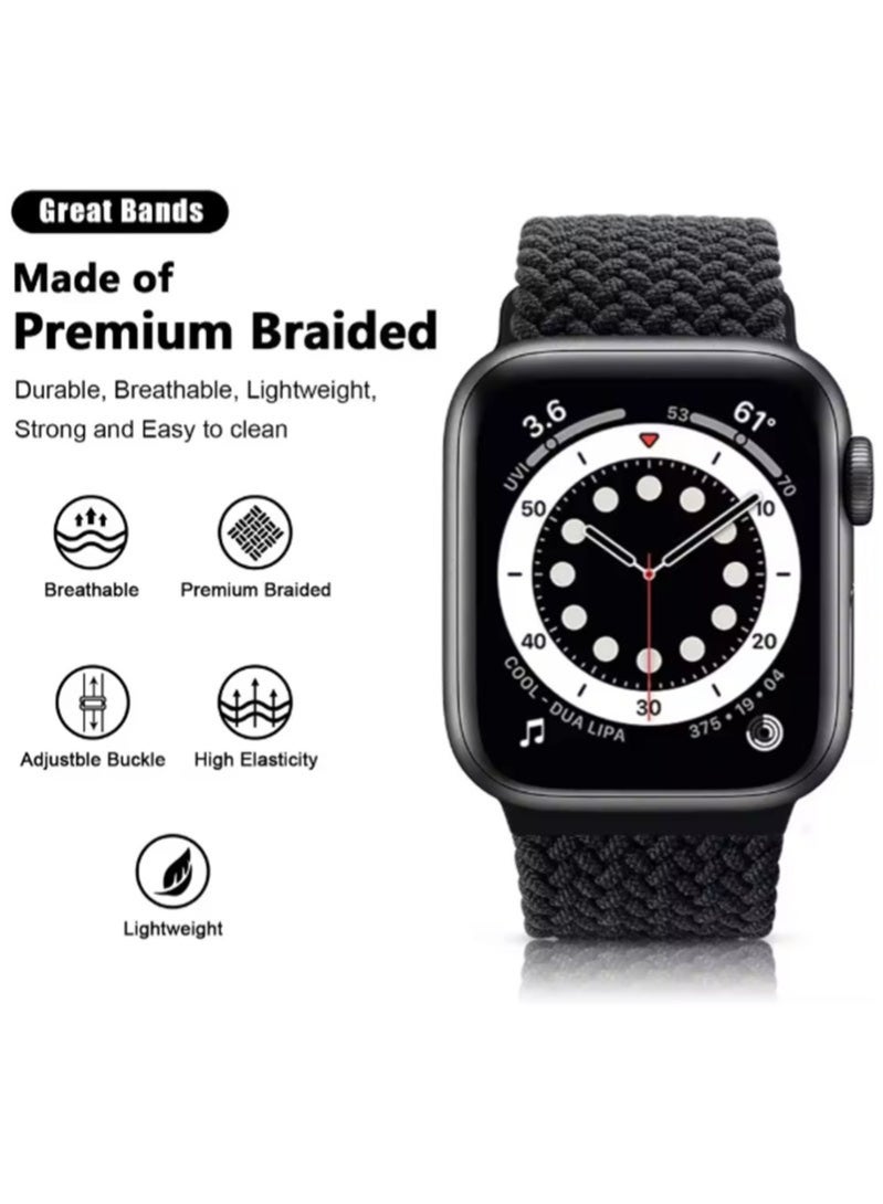 مستقبل نوفا سوار ساعة نايلون بديل لسلسلة iWatch 10/11 46 مم، متوافق مع سوار iWatch 49 مم 45 مم 44 مم 42 مم، سوار معصم بديل رياضي لسلسلة iWatch 9 8 7 6 5 4 ultra 2 ultra 3 ultra SE SE 2 SE 3 باللونين الأسود والأزرق - Image 2