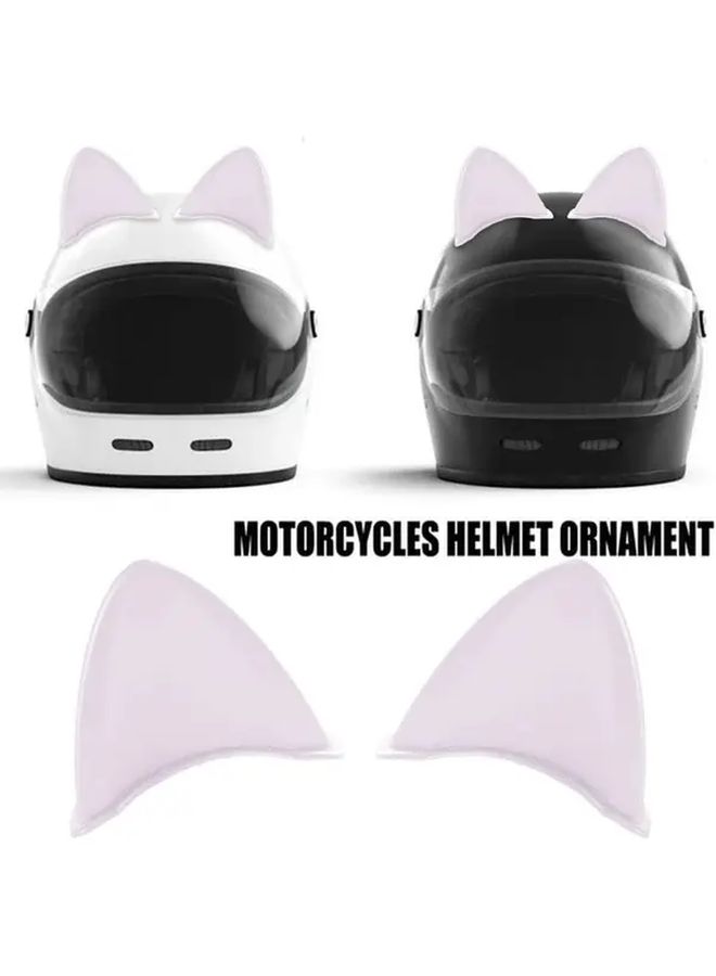 Blue Cat Ears Helmet Stickers 2PCS Self Adhesive Motorcycle Scooter Accessories - Image 3