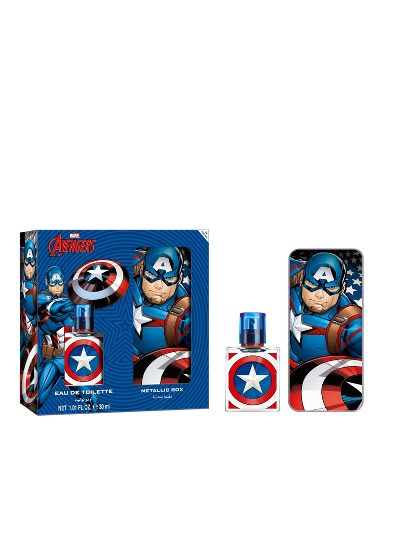 مارفل كابتن امريكا 30مل تواليت+مقلمة معدنية