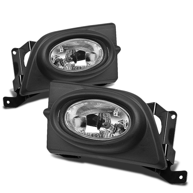 Auto Dynasty Fog Lights Assembly Compatible with 20062008 Honda Civic 4Door Fog Lamp Replacement with Switch and Wiring Harness Driver Passenger Side Clear Lens