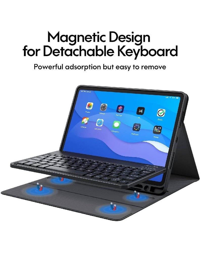 DUSALA iPad Keyboard Case For iPad 10 Generation, Detachable Wireless Bluetooth Trackpad Keyboard, Smart Folio Cover With Pencil Holder, Fit For iPad 10th Generation 10.9inch - 2022  - Image 3