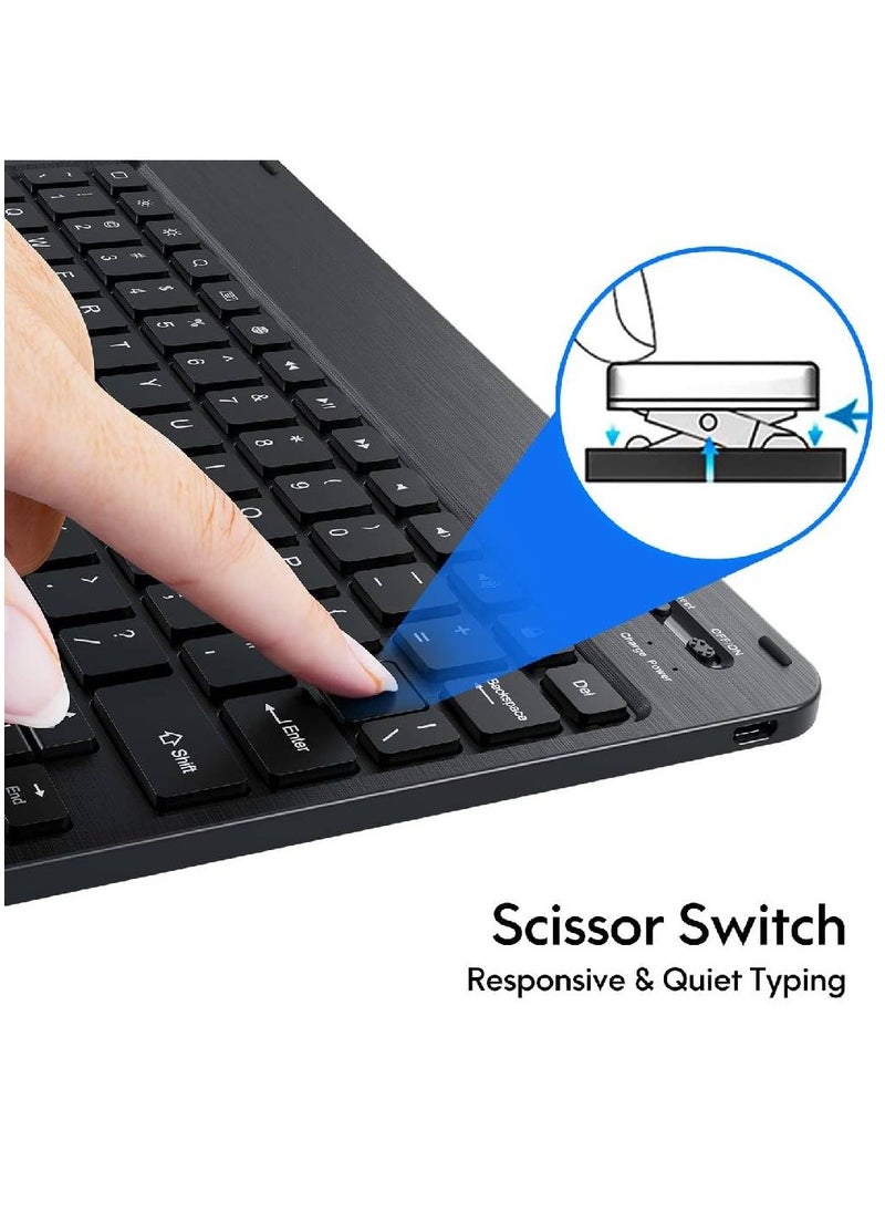 DUSALA iPad Keyboard Case For iPad 10 Generation, Detachable Wireless Bluetooth Trackpad Keyboard, Smart Folio Cover With Pencil Holder, Fit For iPad 10th Generation 10.9inch - 2022  - Image 5