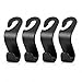 CARDBINDER 4 Pack Car Seat Headrest Hooks Universal Back Seat Hanger for Purses Grocery Bags and Handbags Stylish Black Car Organizer Hooks for Interior Storage Easy Installation Fits Most Vehicles - Image 2