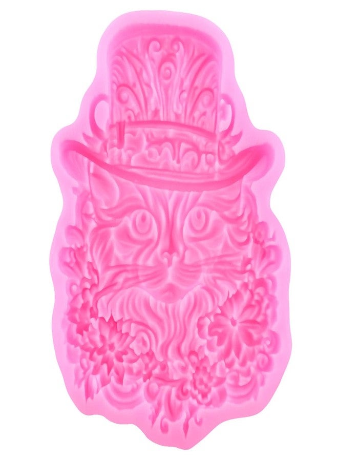 Mujiang Cat Silicone Fondant Molds Cat Head Bone Molds For Cake Decorating Chocolate Gum Paste Candy Polymer Clay Set Of 4 - Image 3
