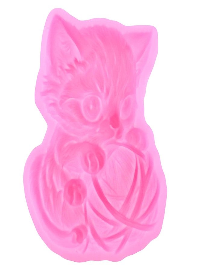 Mujiang Cat Silicone Fondant Molds Cat Head Bone Molds For Cake Decorating Chocolate Gum Paste Candy Polymer Clay Set Of 4 - Image 5
