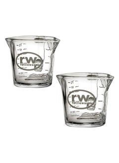 Rattleware Rattleware Espresso Shot Glass Pitcher – Double Spouted Genuine Barista Measuring Cup with Graduations in Ml & Oz – High-Volume, Commercial-Grade for Swift Espresso Pouring & Precision (3 Oz, 2-Pc) 