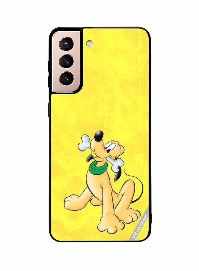 VR CREATIVE Protective Case Cover For Samsung Galaxy S21 5G Pluto Holding Bone Design Multicolour - Image 1