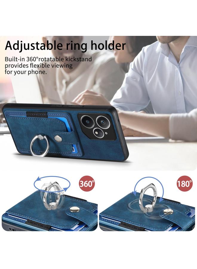 اس-توب جراب هاتف Realme Neo7 بتصميم كلاسيكي مع حلقة ومحفظة وبطاقة - Image 5