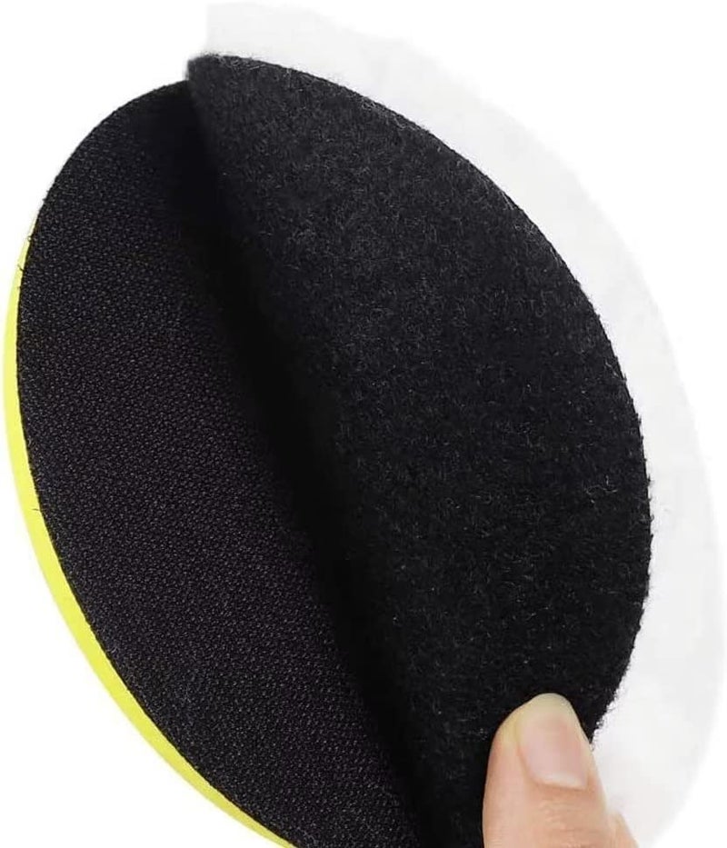IPELY 7 Pcs 3 Inch Wool Polisher Buffing Wheel Small Buffing Pads for Drill Buffer Attachment with M10 Drill Adapter - Image 2