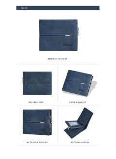 Baellery Mens Wallet RFID Blocking Bifold Casual Wallet with Zipper Coin Pocket, Large Capacity Zip Casual Men Purse  - Image 3