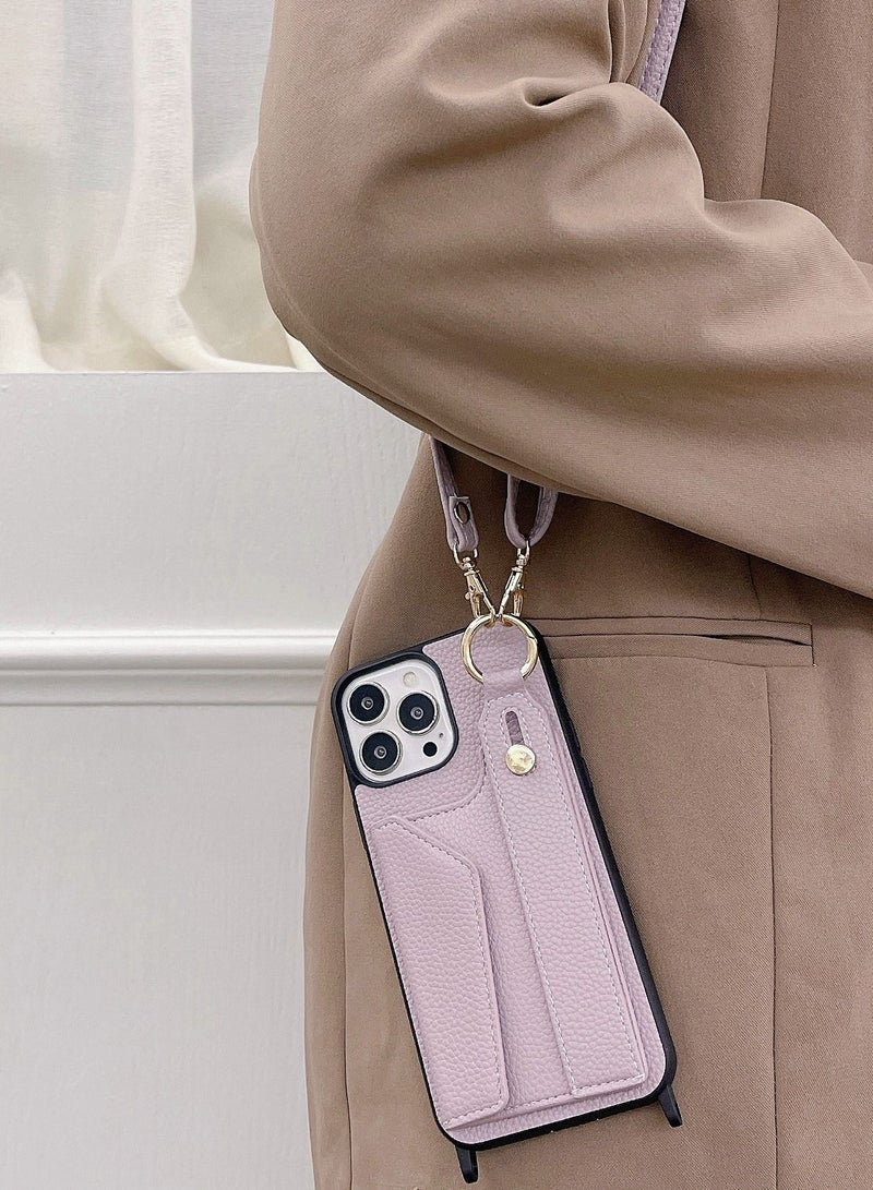 Suteni Back Cover Wristband Card Slots Leather Phone Case for iPhone - Image 2