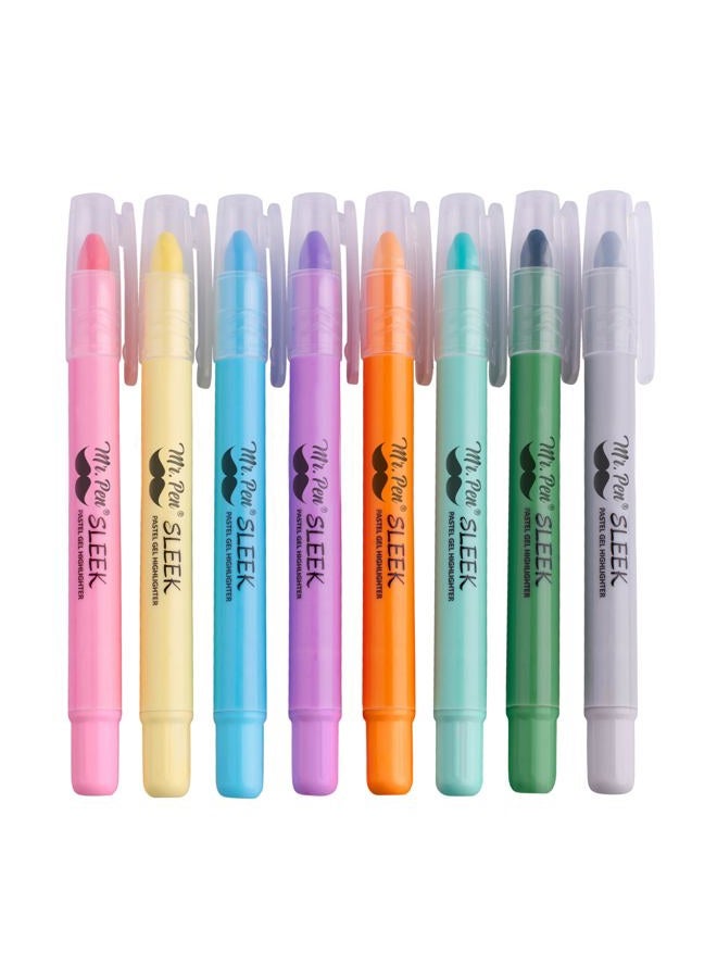 Mr. Pen Bible Highlighters, Pastel Gel 8 Pack, Assorted Colors, Highlighters No Bleed, Highlighter, Highlighter Set, Dry Markers - Image 1