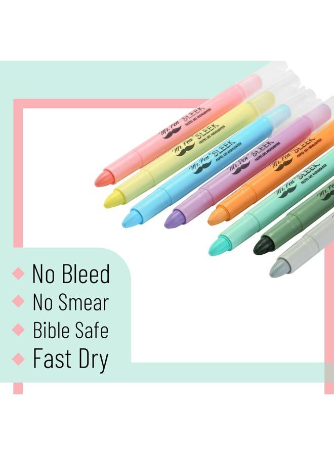 Mr. Pen Bible Highlighters, Pastel Gel 8 Pack, Assorted Colors, Highlighters No Bleed, Highlighter, Highlighter Set, Dry Markers - Image 3