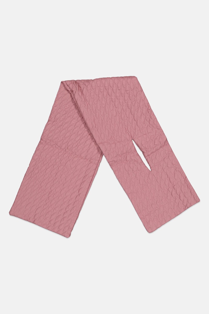 Reserved Kids Girl Quilted Scarf, Pink - Image 1
