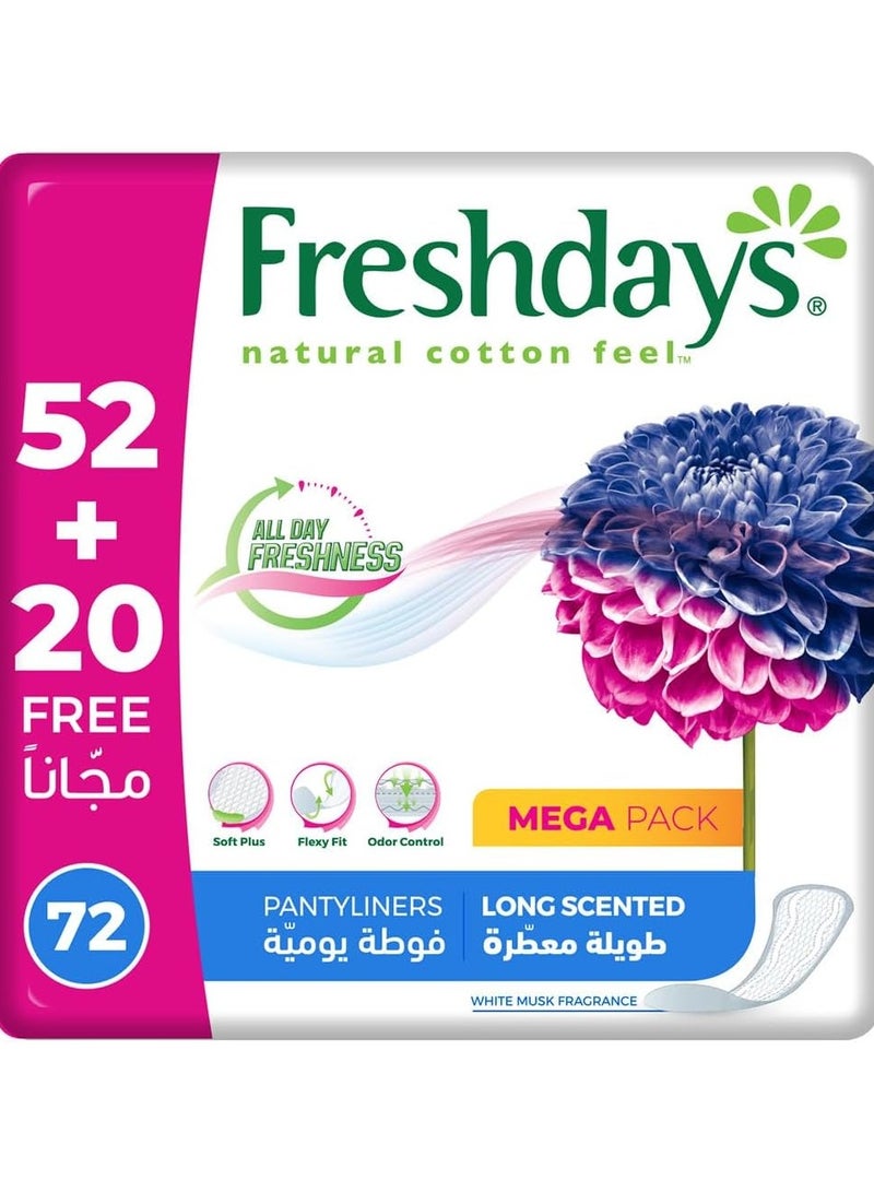 Freshdays 72 pads Daily liners Long Scented