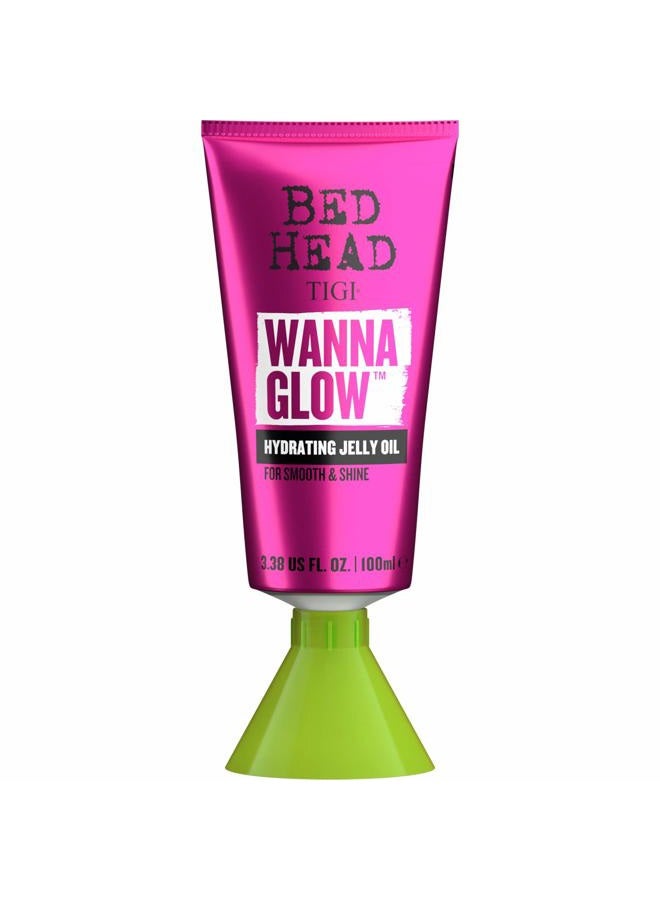 TIGI زيت الجيلي المرطب Wanna Glow من Bed Head بواسطة TIGI لشعر لامع وناعم 3.38 أونصة سائلة - Image 1