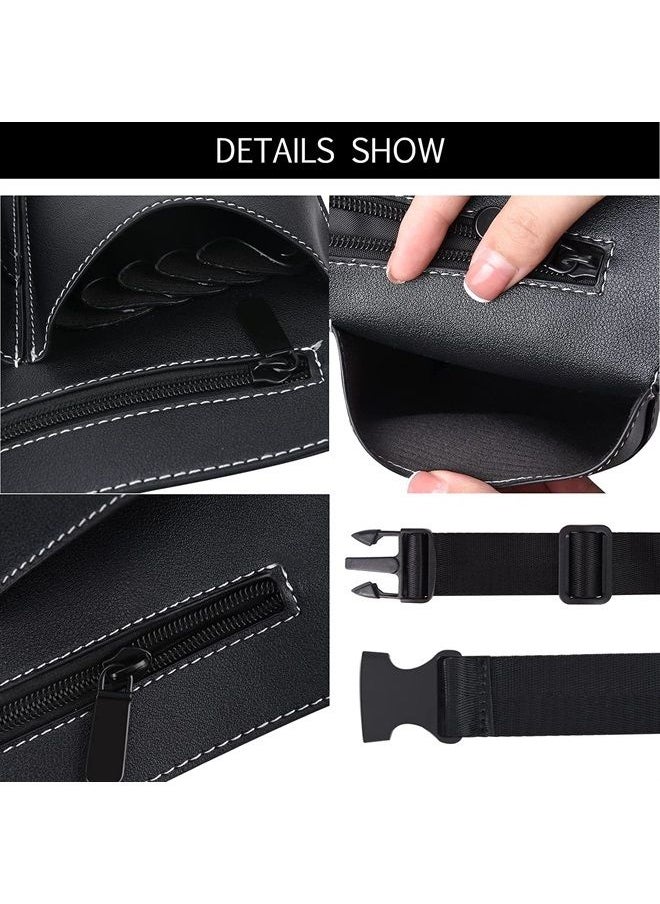 Noverlife Hairdresser Scissor Bag, Barber PU Leather Waist Pouch, Professional Hairdressing Tools Storage Holster with Waist Belt, Hair Salon Scissor Storage Waist Bag for Hairstylist  - Image 3
