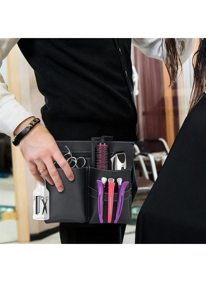 Noverlife Hairdresser Scissor Bag, Barber PU Leather Waist Pouch, Professional Hairdressing Tools Storage Holster with Waist Belt, Hair Salon Scissor Storage Waist Bag for Hairstylist  - Image 4
