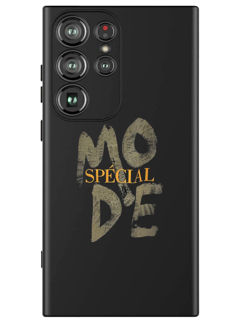 Theodor Protective Slim Fit Case Liquid Silicone Cover with Full Body Protection Anti-Scratch Shockproof Case For Samsung Galaxy S24 Ultra (Black) - Mode special  - Image 1