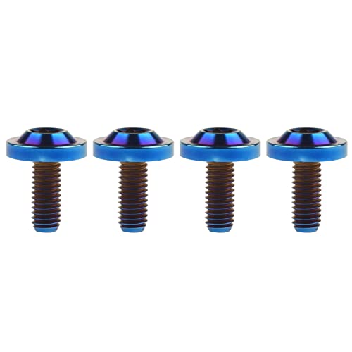 Wanyifa Titanium Bolt M6 10 15 20 25mm Torx T30 Screws for Bicycle Motorcycle Car Pack of 4 (M6x15mm, Brunt Blue) - Image 1
